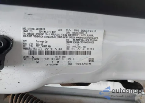 2014 Ford C-Max Hybrid Se z USA, uszkodzony, nr VIN 1FADP5AU3EL505148